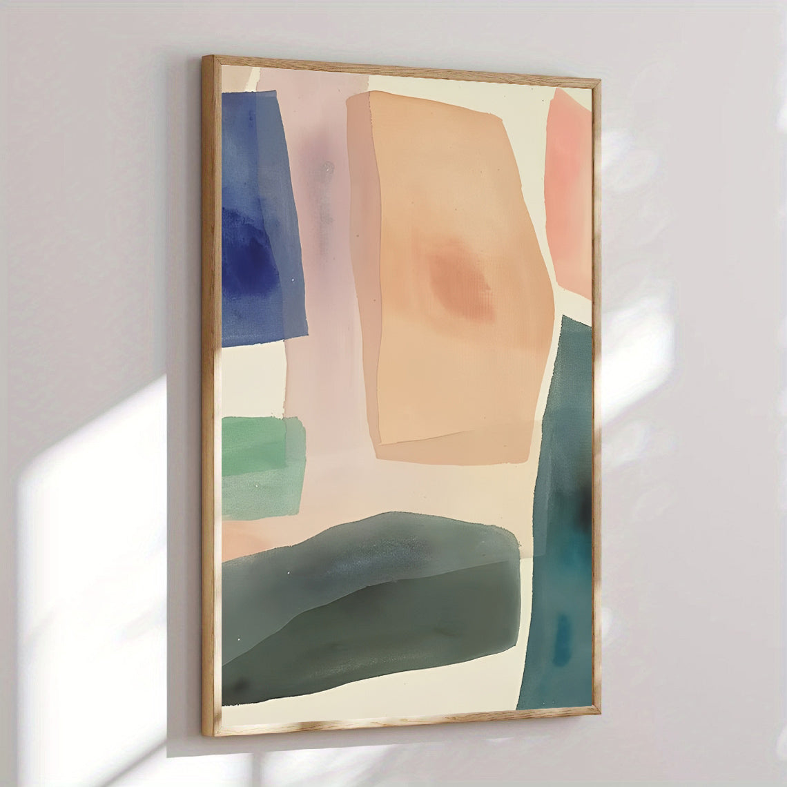 Lámina de arte abstracto moderno en tonos pastel