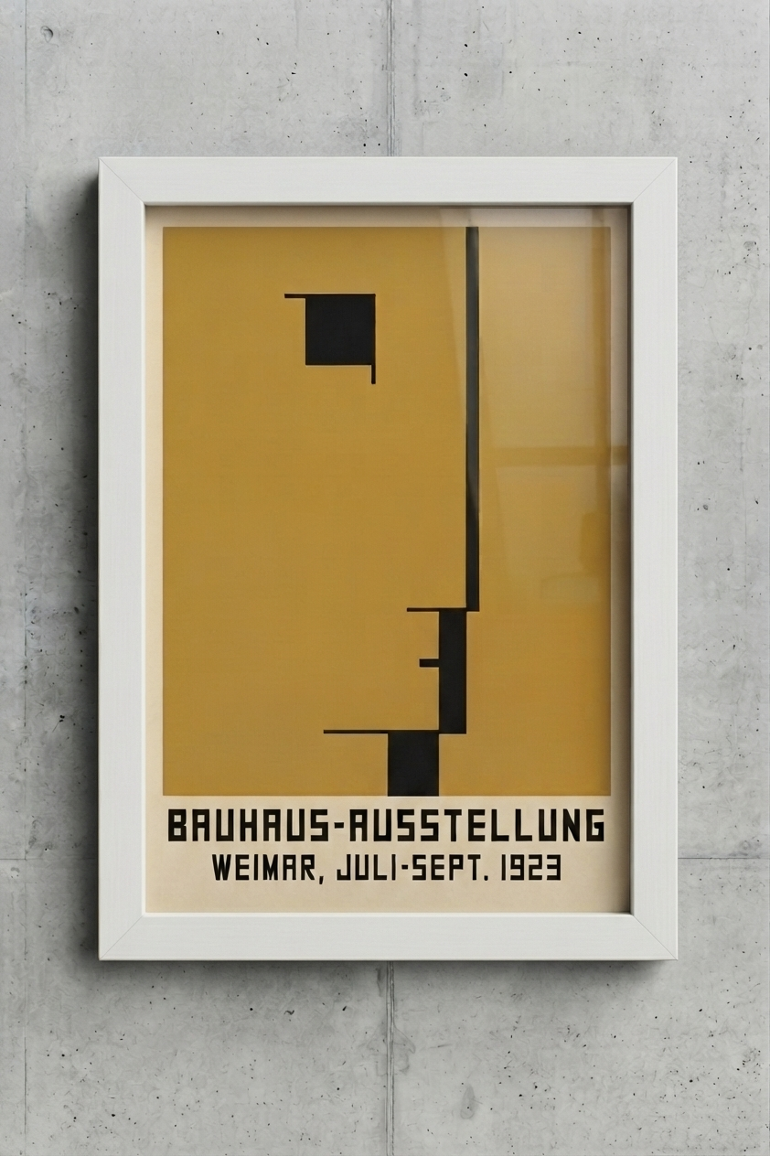 Lámina de exposición Bauhaus geométrica minimalista