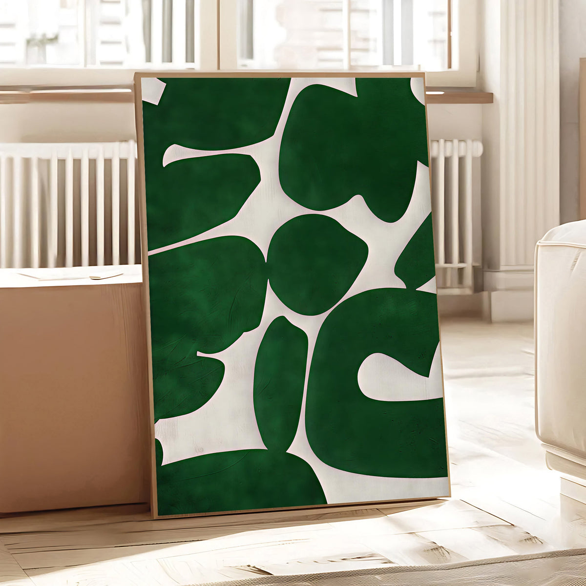 Lámina de arte abstracto verde