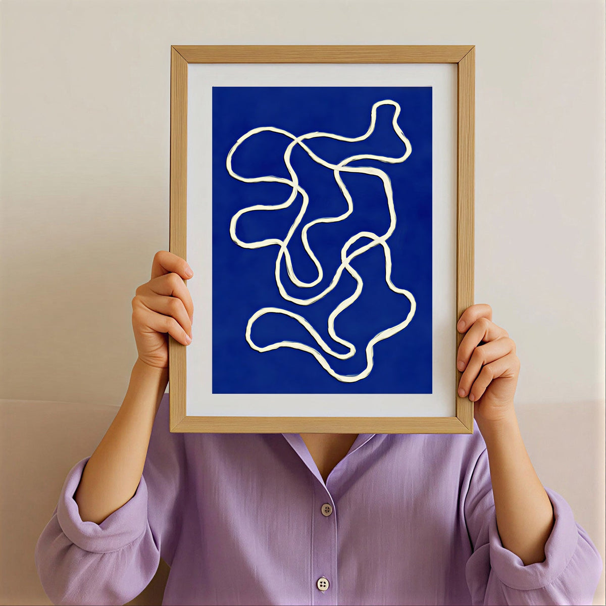 Lámina de arte abstracto azul