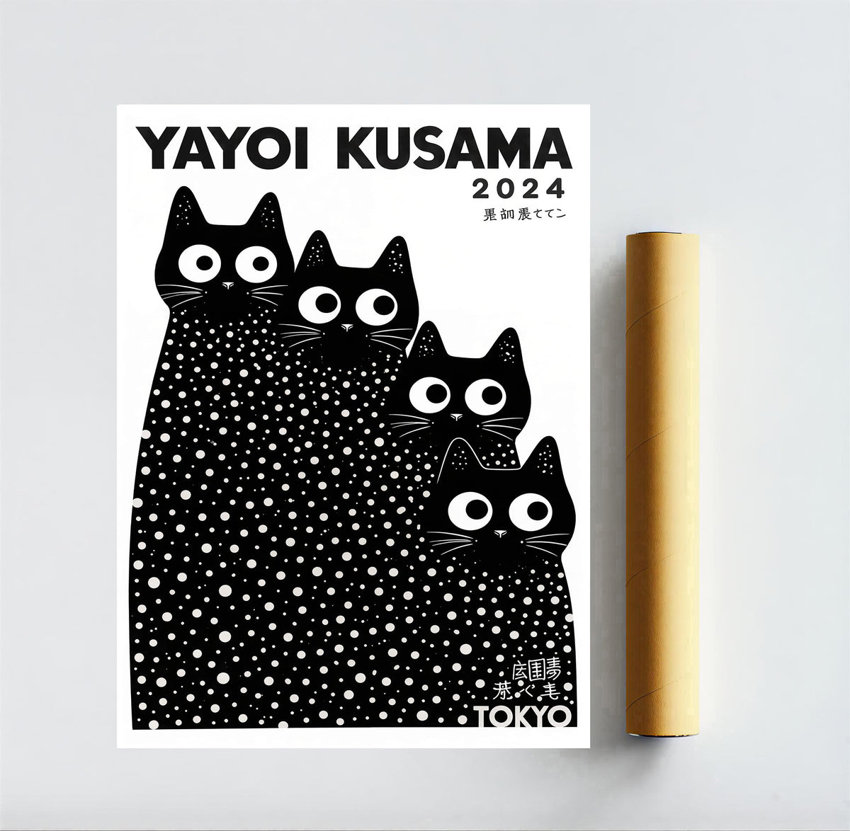Láminas de gatos Yayoi Kusama
