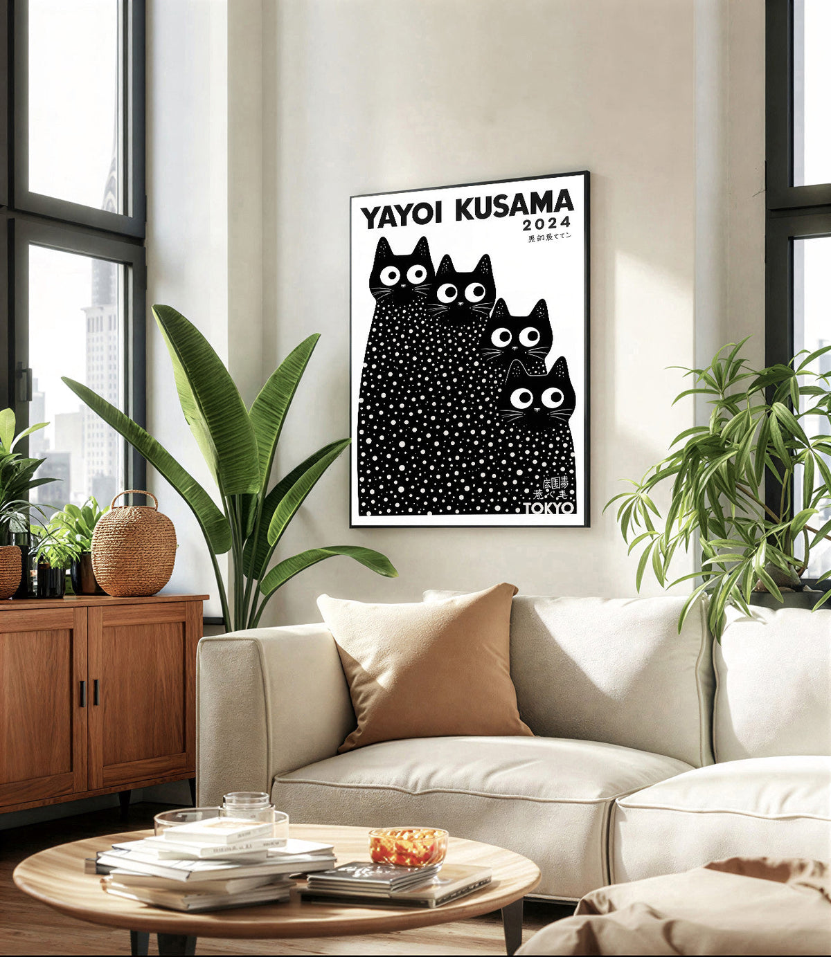 Láminas de gatos Yayoi Kusama