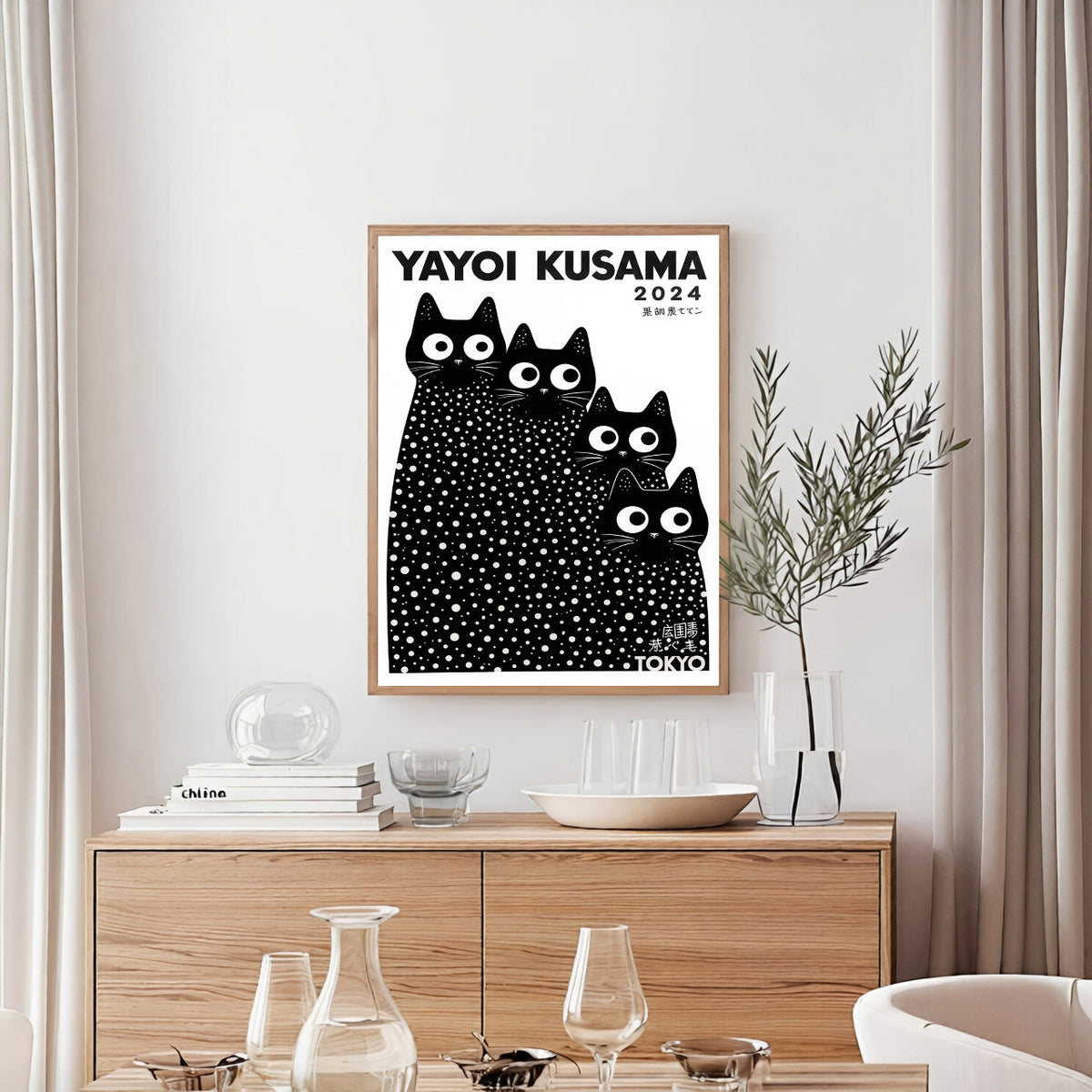 Láminas de gatos Yayoi Kusama