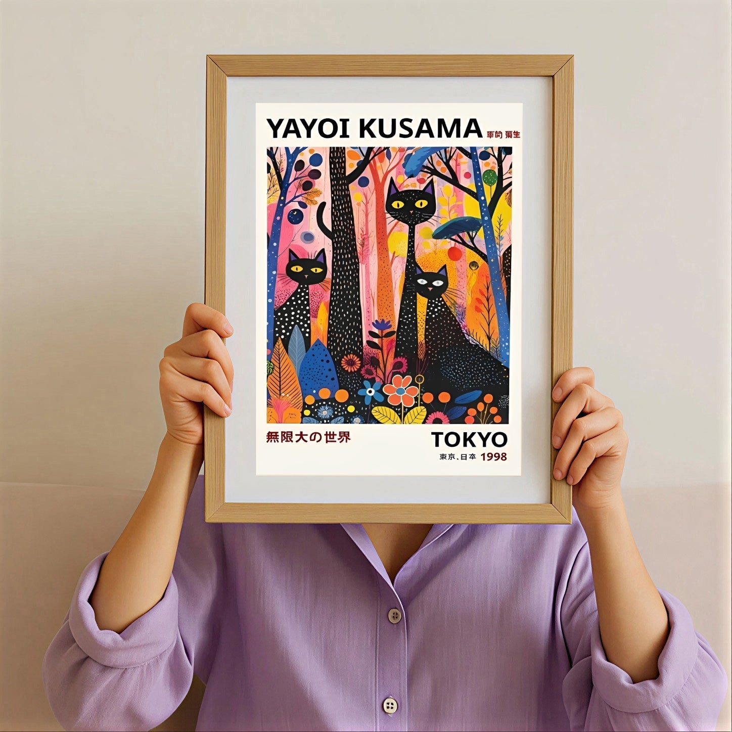 Yayoi Kusama Gatos Negros