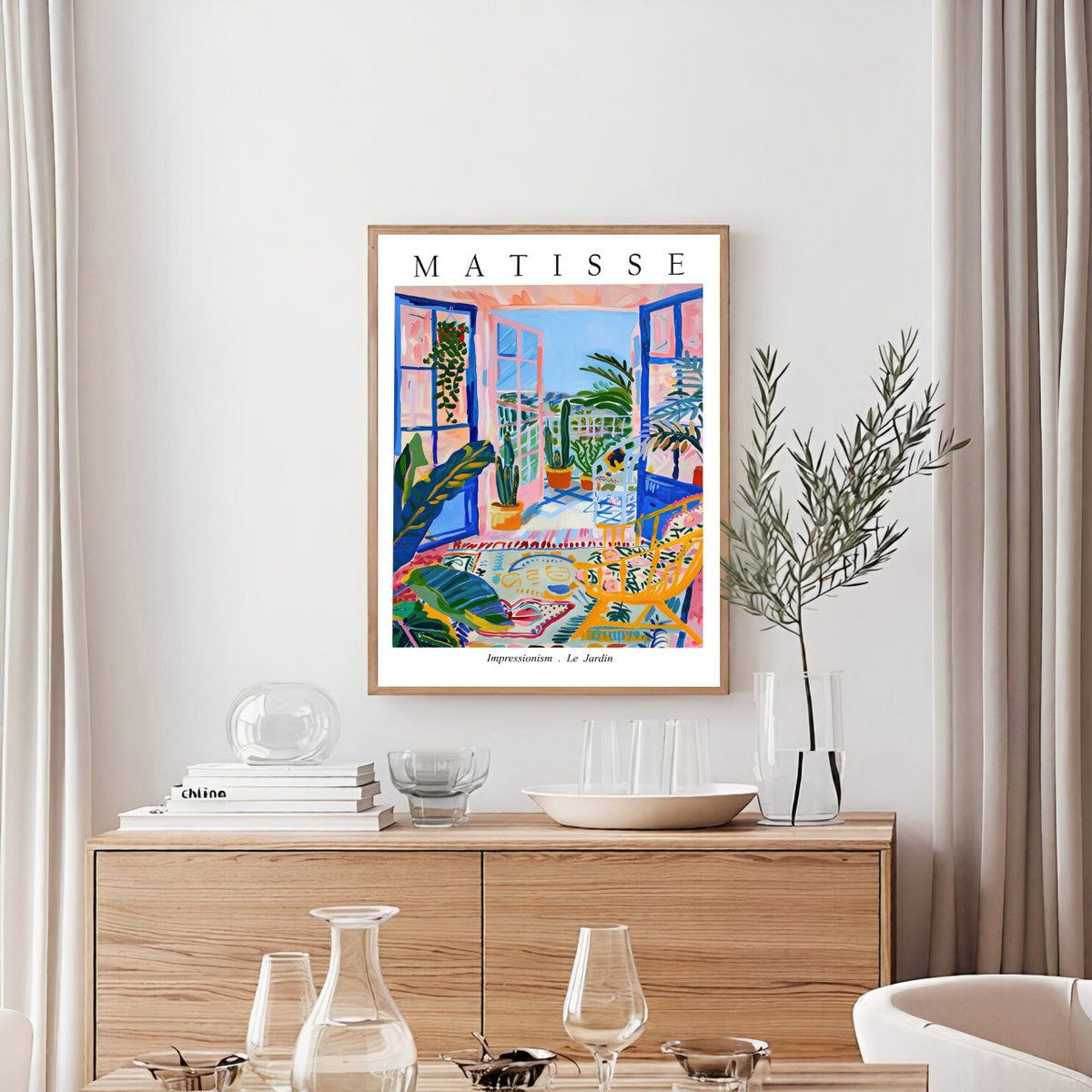 Póster de exposición Matisse Le Jardin – Arte de pared del balcón colorido