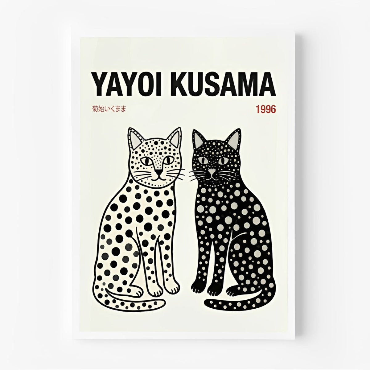 Póster Yayoi Kusama Gatos Tokio 1996