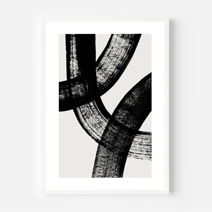 Lámina de arte abstracto en blanco y negro
