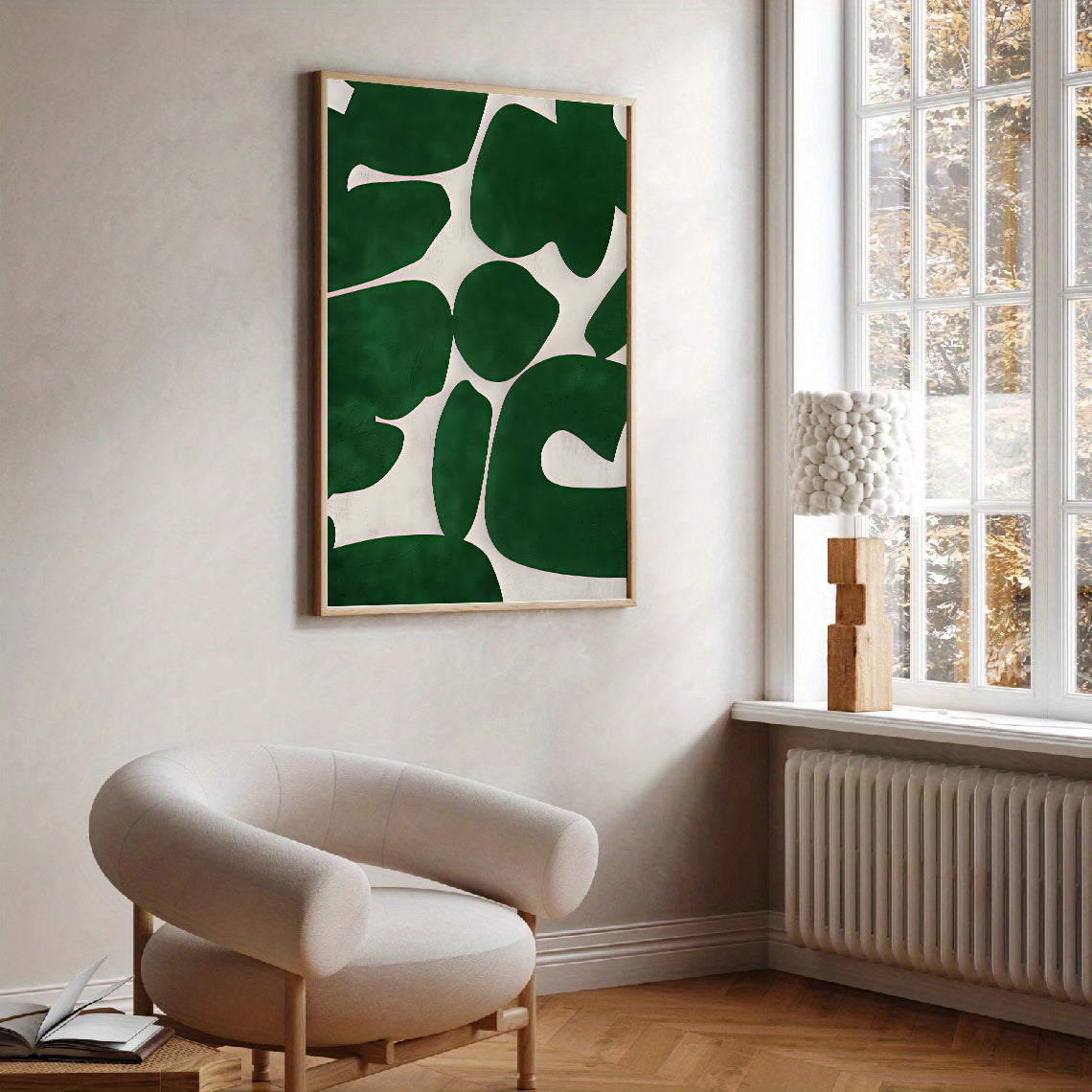 Lámina de arte abstracto verde