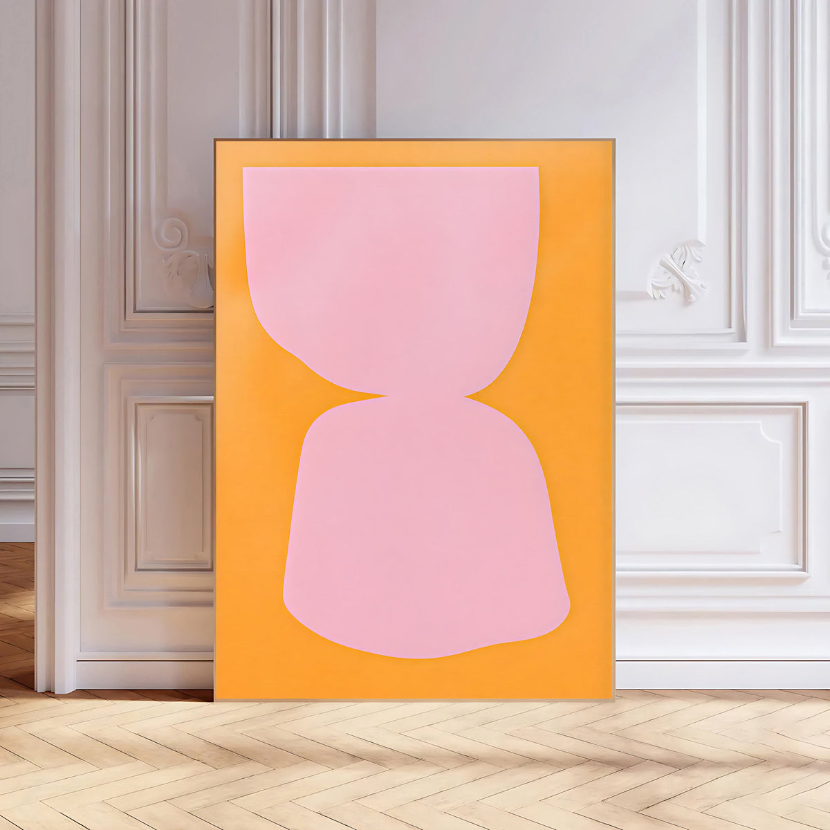 Póster de arte abstracto moderno en tonos pastel