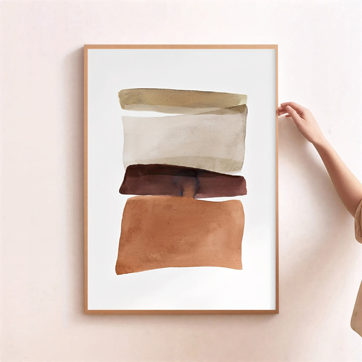 Lámina de arte abstracto en tonos neutros