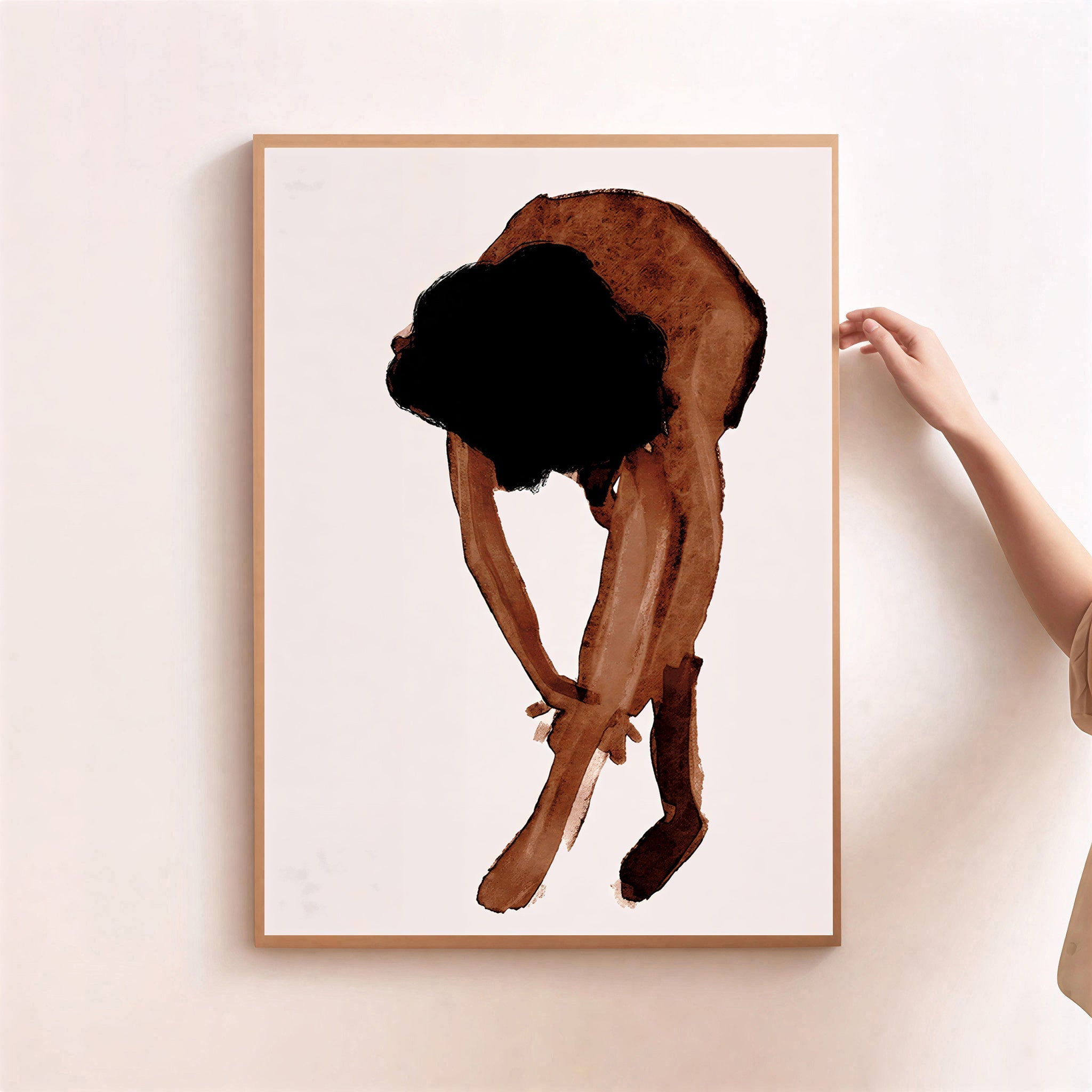 Lámina de figura abstracta en acuarela