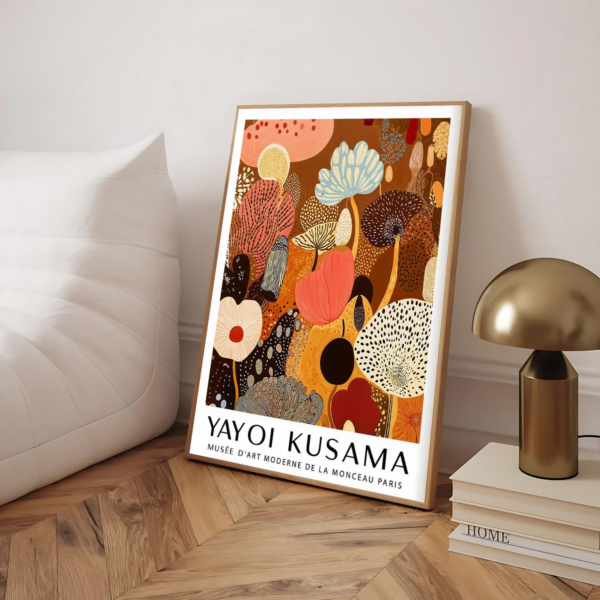 Lámina floral inspirada en Yayoi Kusama