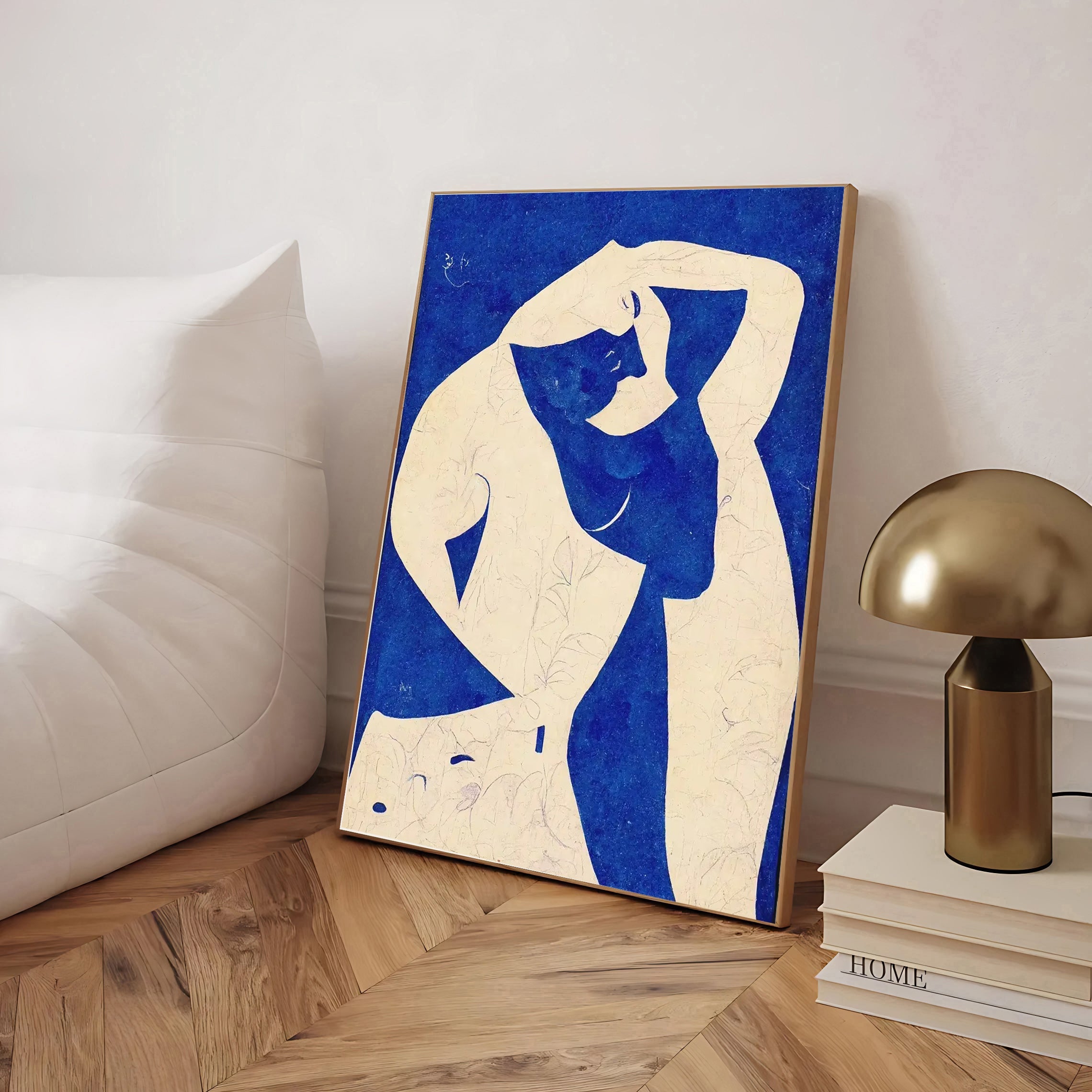 Lámina de desnudo abstracto en azul