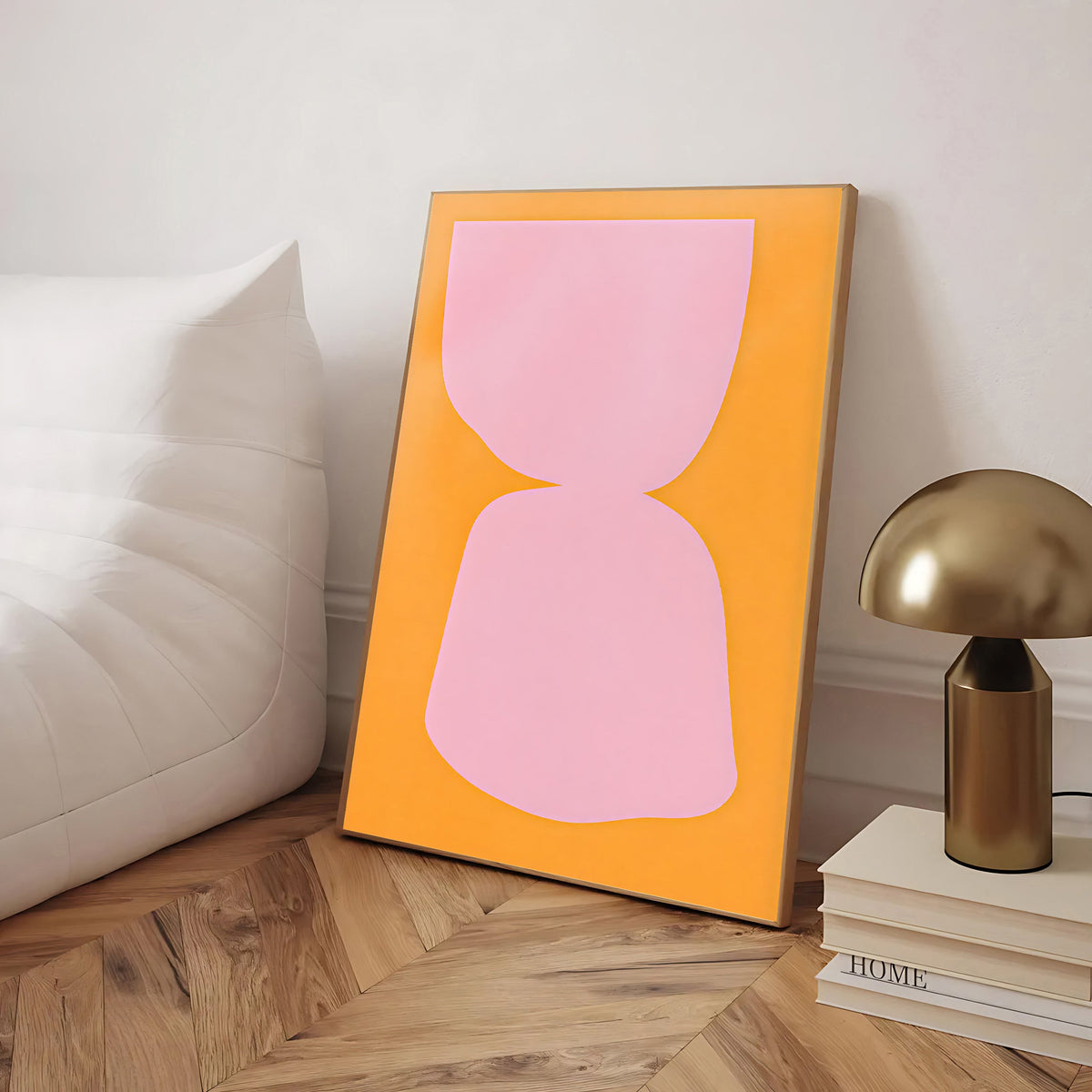 Póster de arte abstracto moderno en tonos pastel