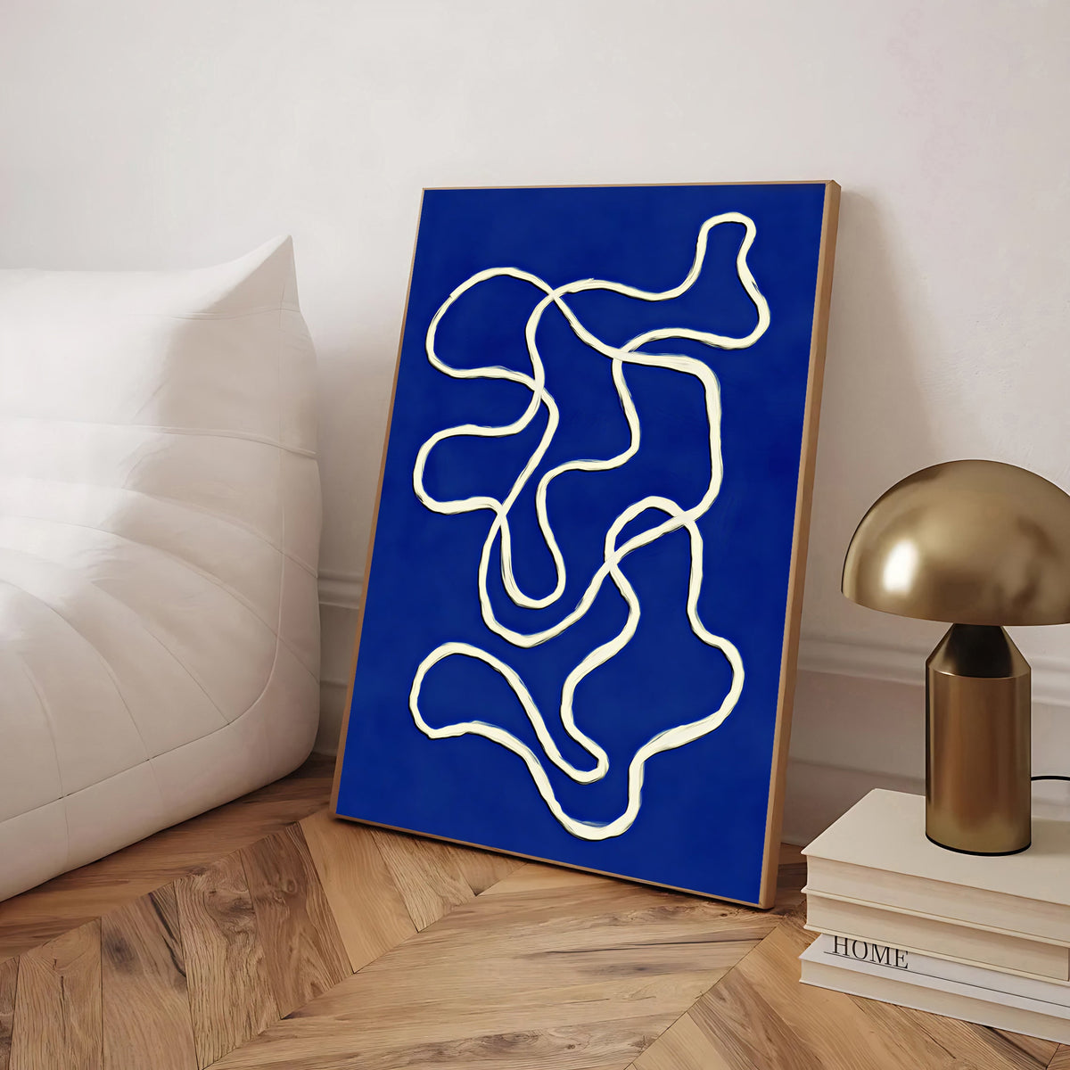 Lámina de arte abstracto azul