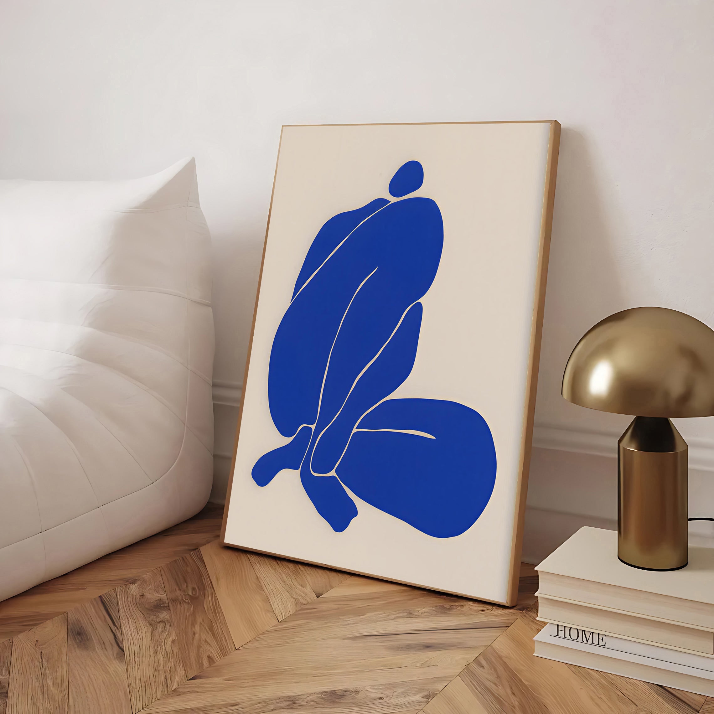 Lámina de figura abstracta en azul