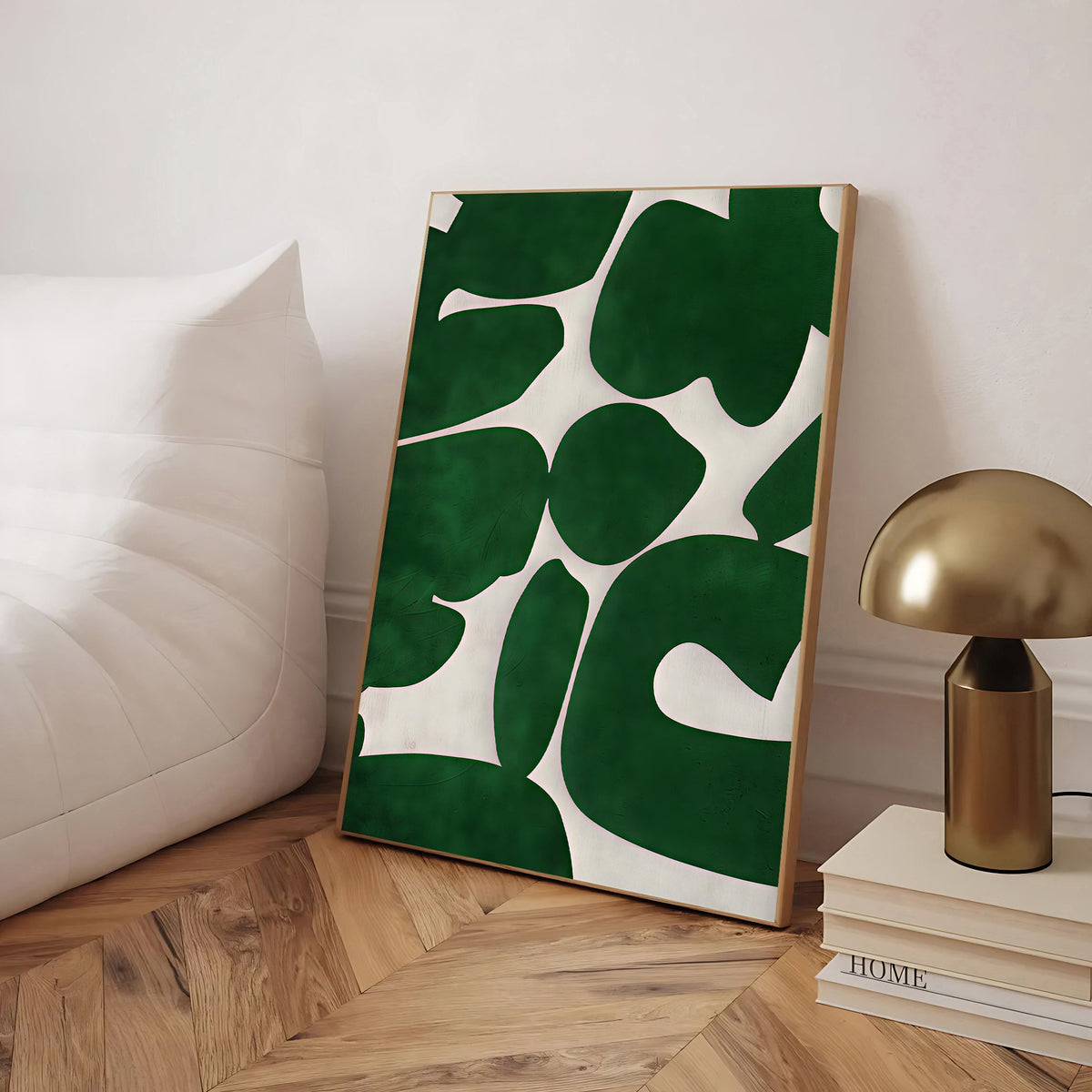Lámina de arte abstracto verde