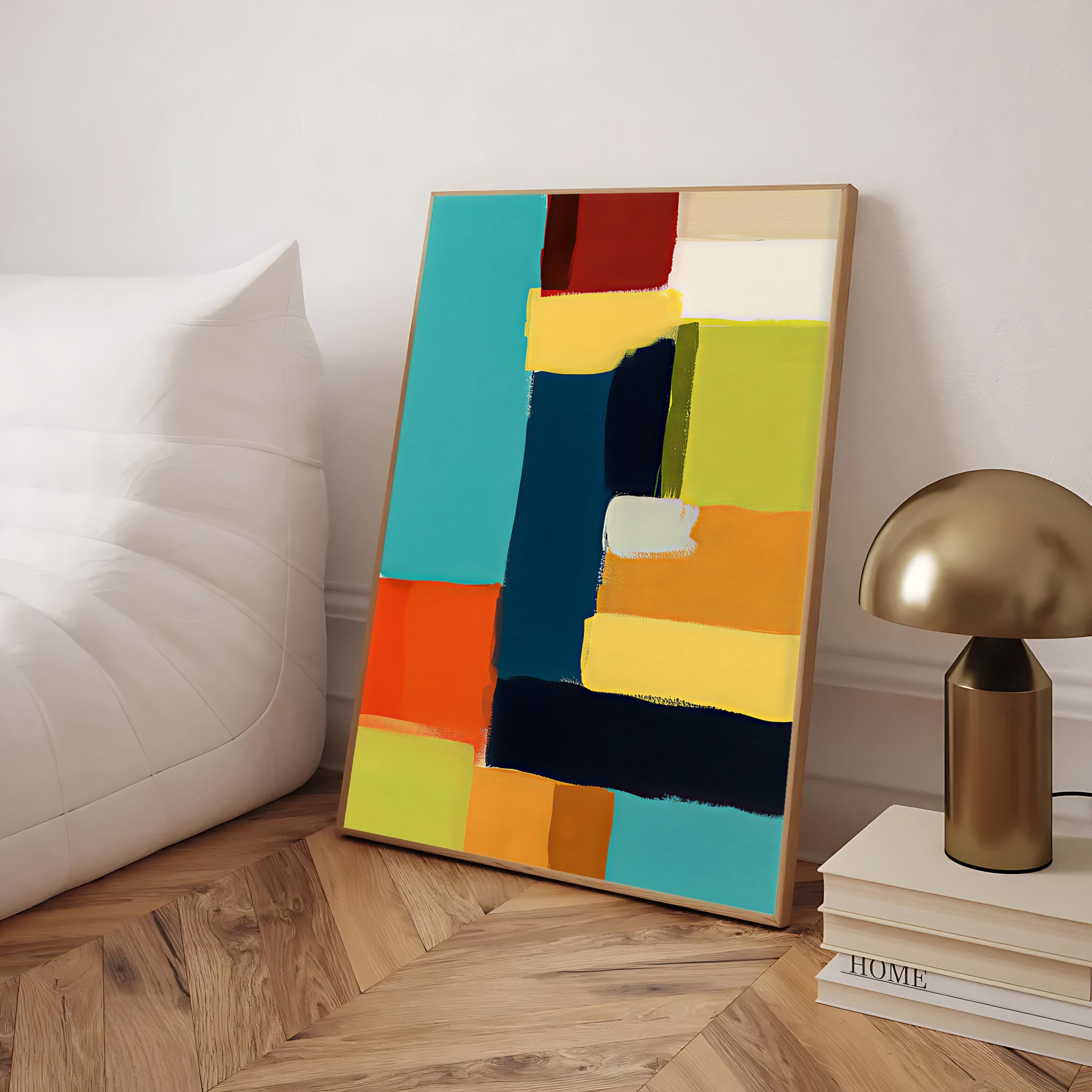 Lámina de arte geométrico mid-century modern