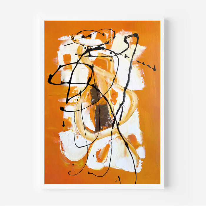 Lámina de arte abstracto naranja