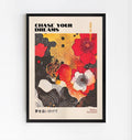 Lámina de arte gráfico japonés con amapolas