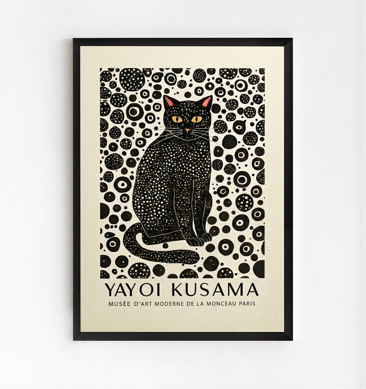 Lámina minimalista de gato negro