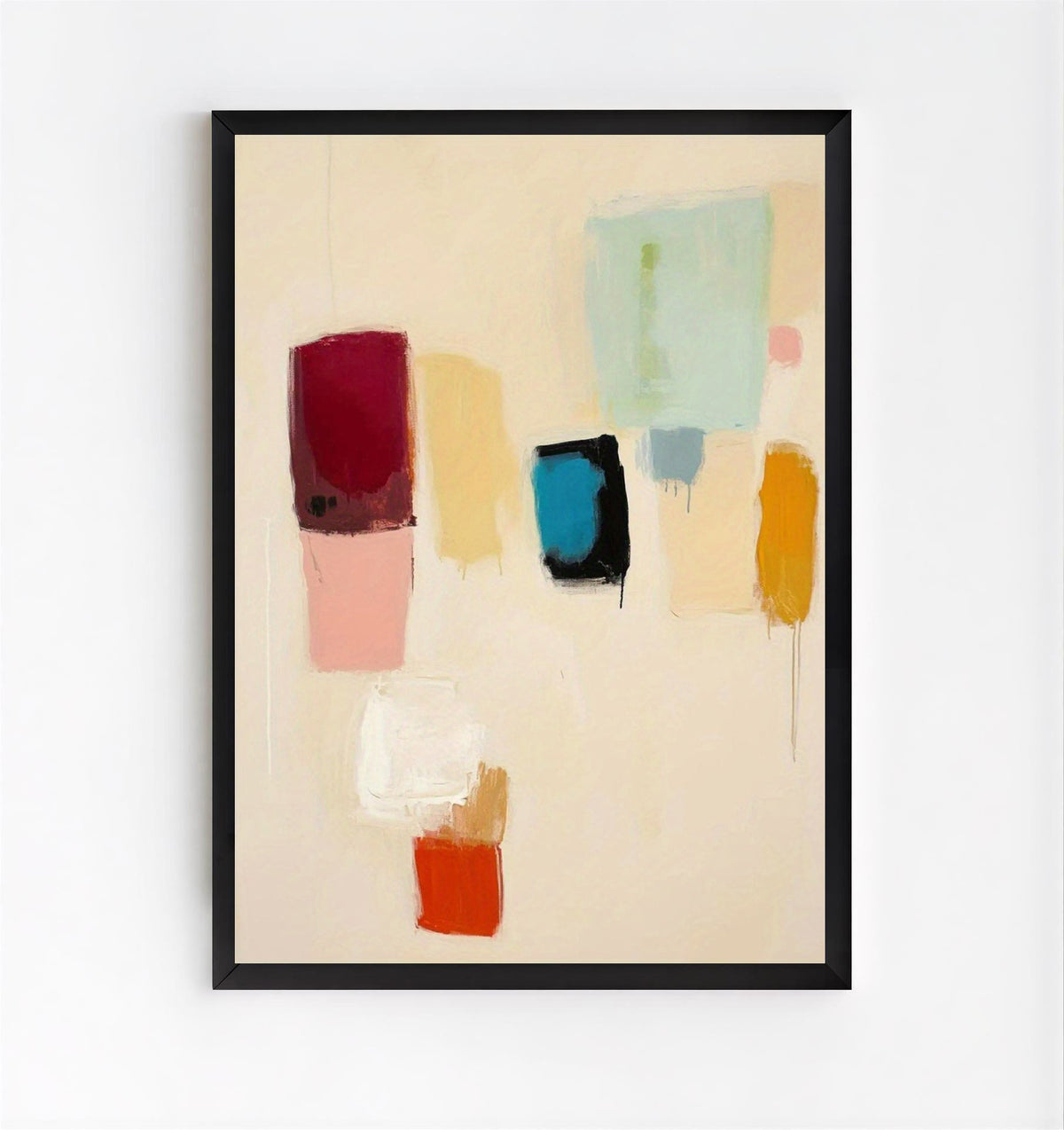 Lámina de arte abstracto minimalista a color