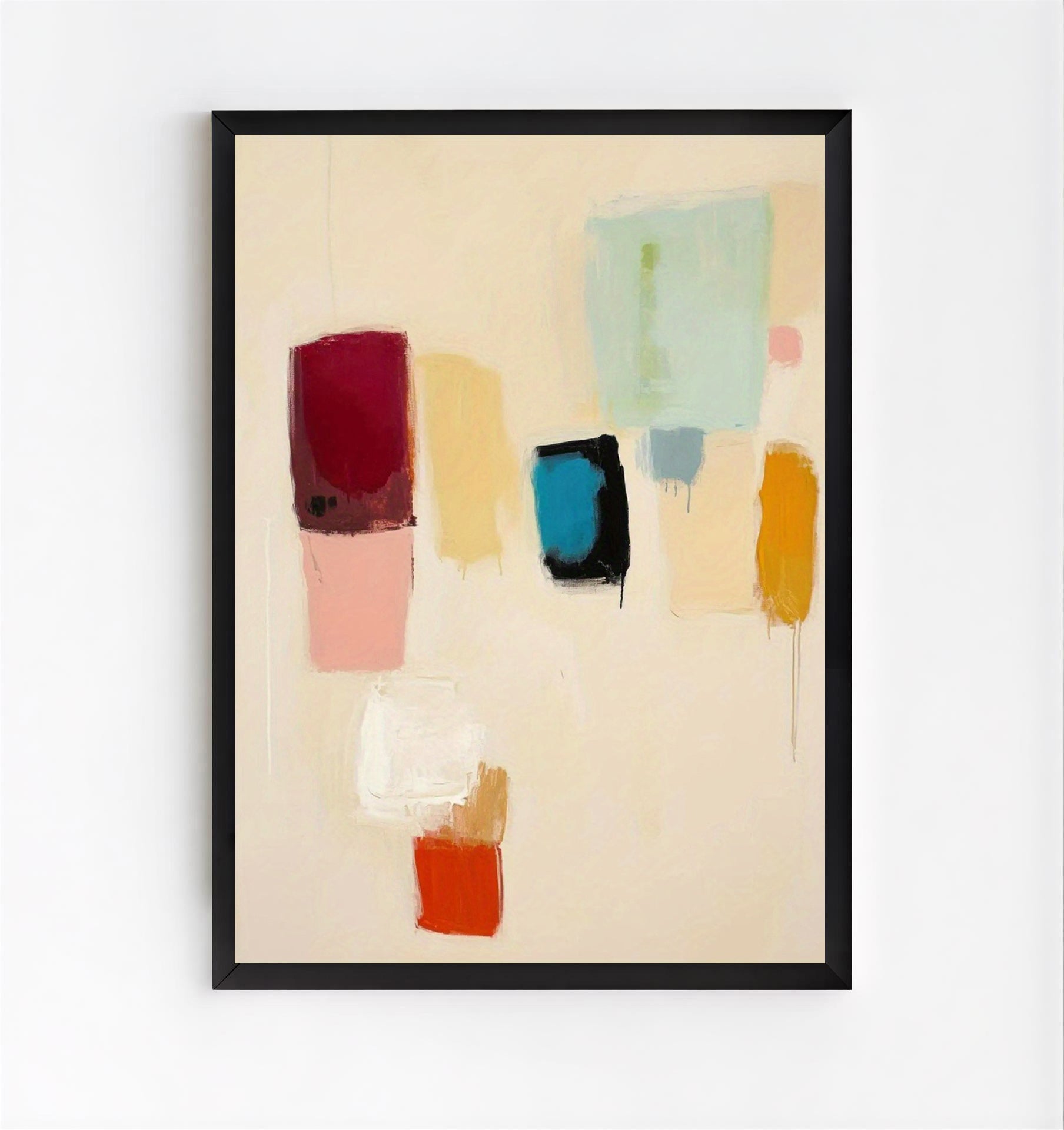 Lámina de arte abstracto minimalista a color