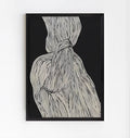 Lámina de arte abstracto en blanco y negro