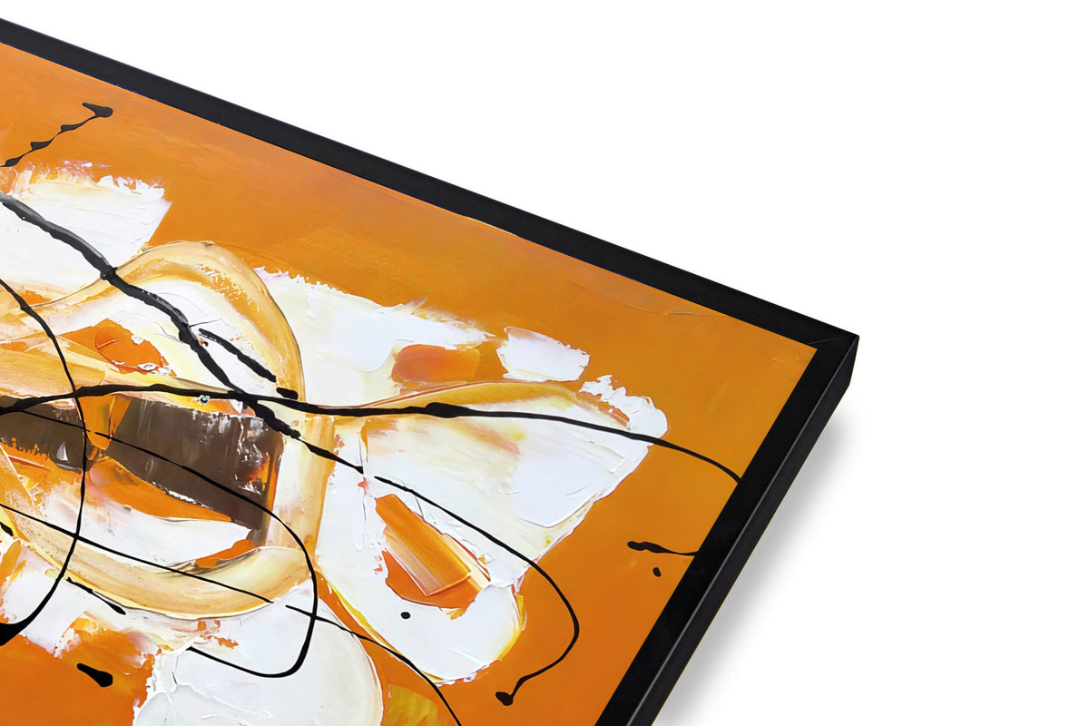 Lámina de arte abstracto naranja