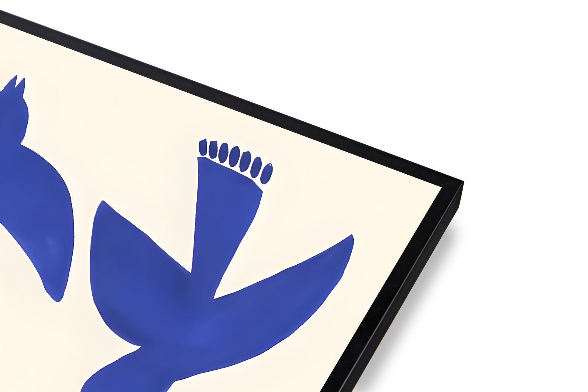 Lámina minimalista de pájaro azul