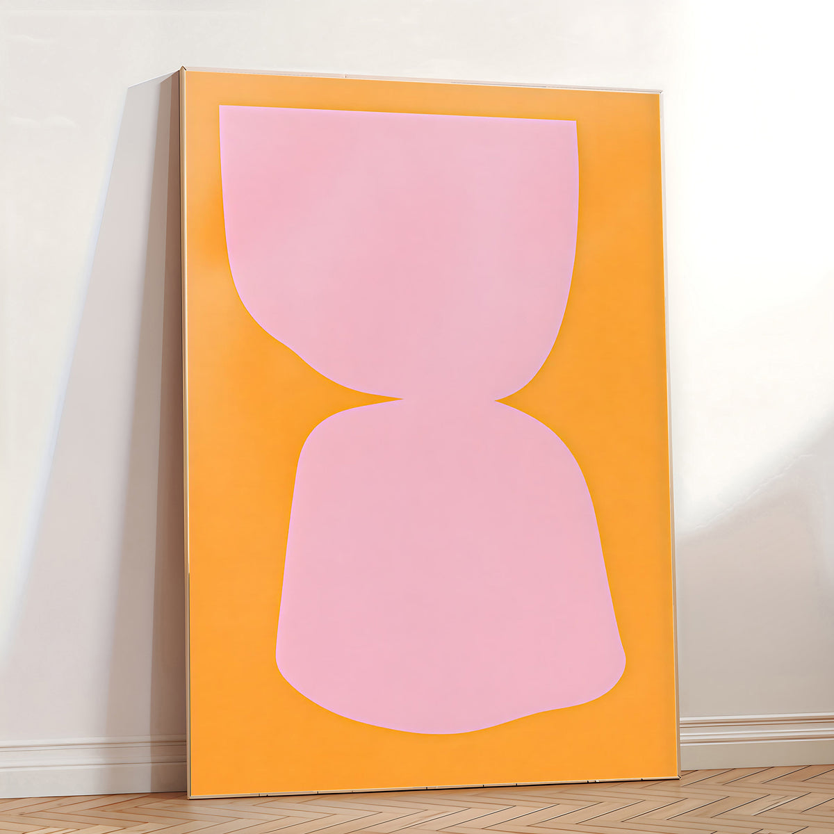Póster de arte abstracto moderno en tonos pastel