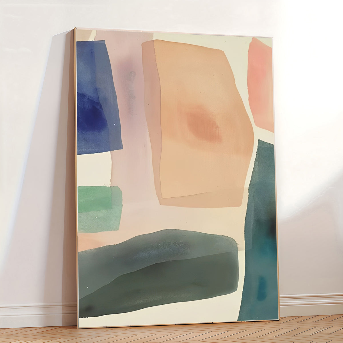 Lámina de arte abstracto moderno en tonos pastel