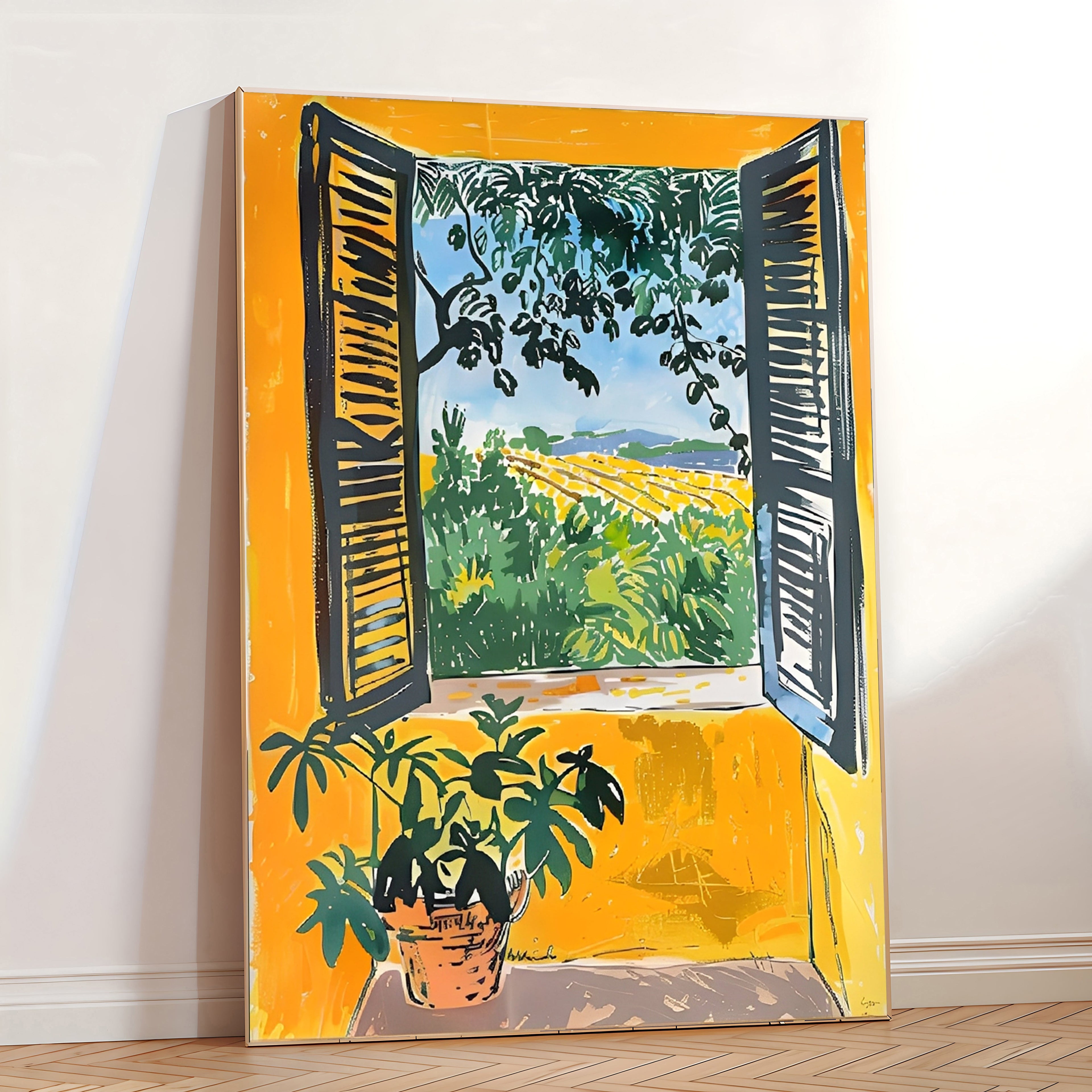 Lámina de vista desde la ventana inspirada en Matisse