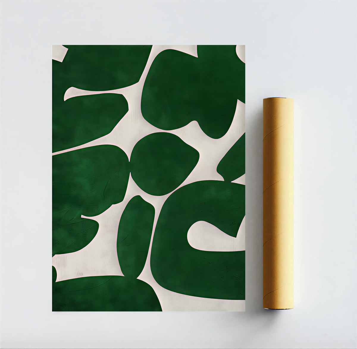 Lámina de arte abstracto verde