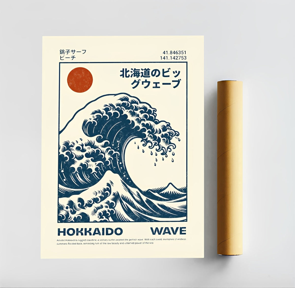 Lámina del póster de la ola de Hokusai