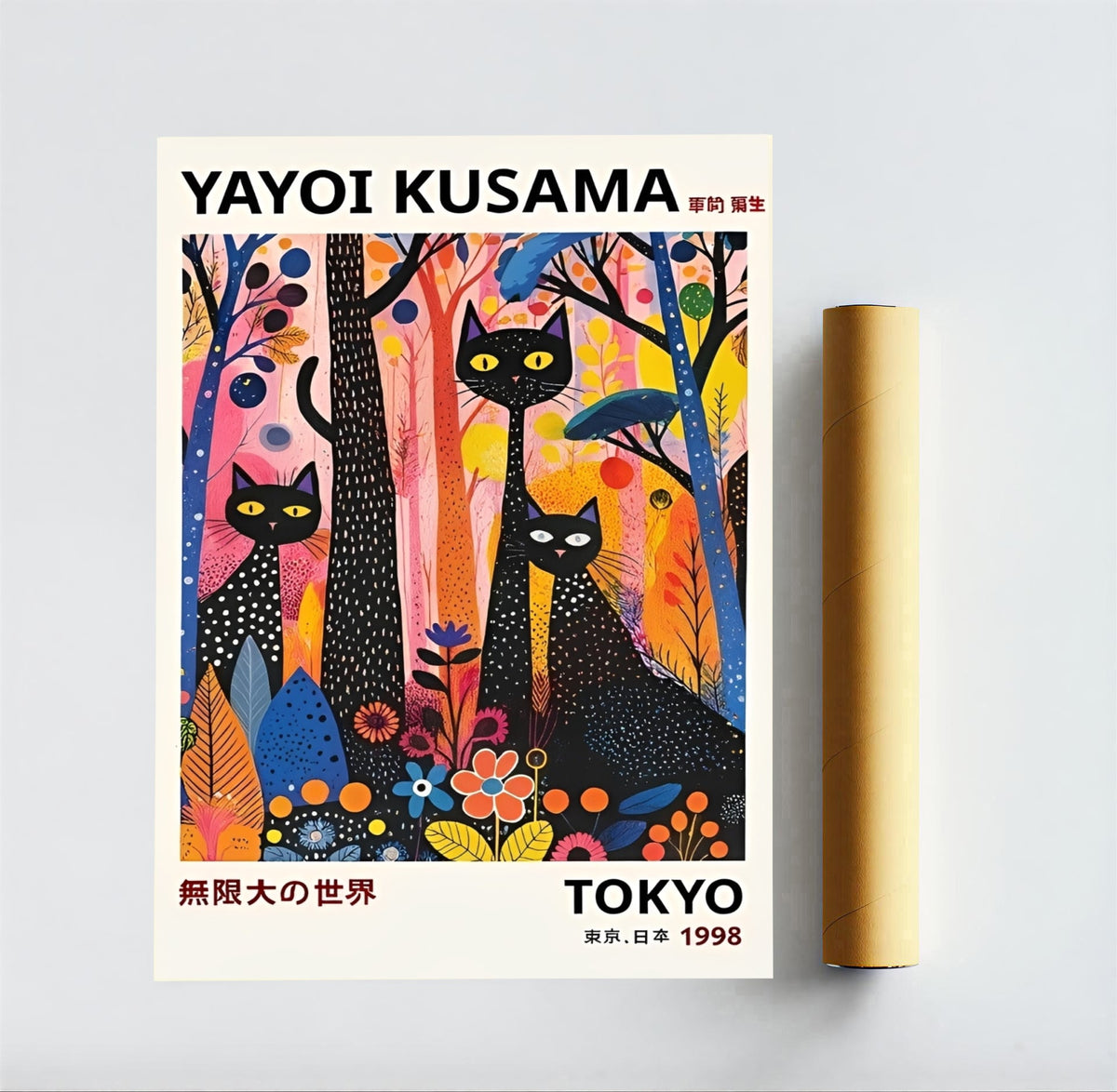 Yayoi Kusama Gatos Negros