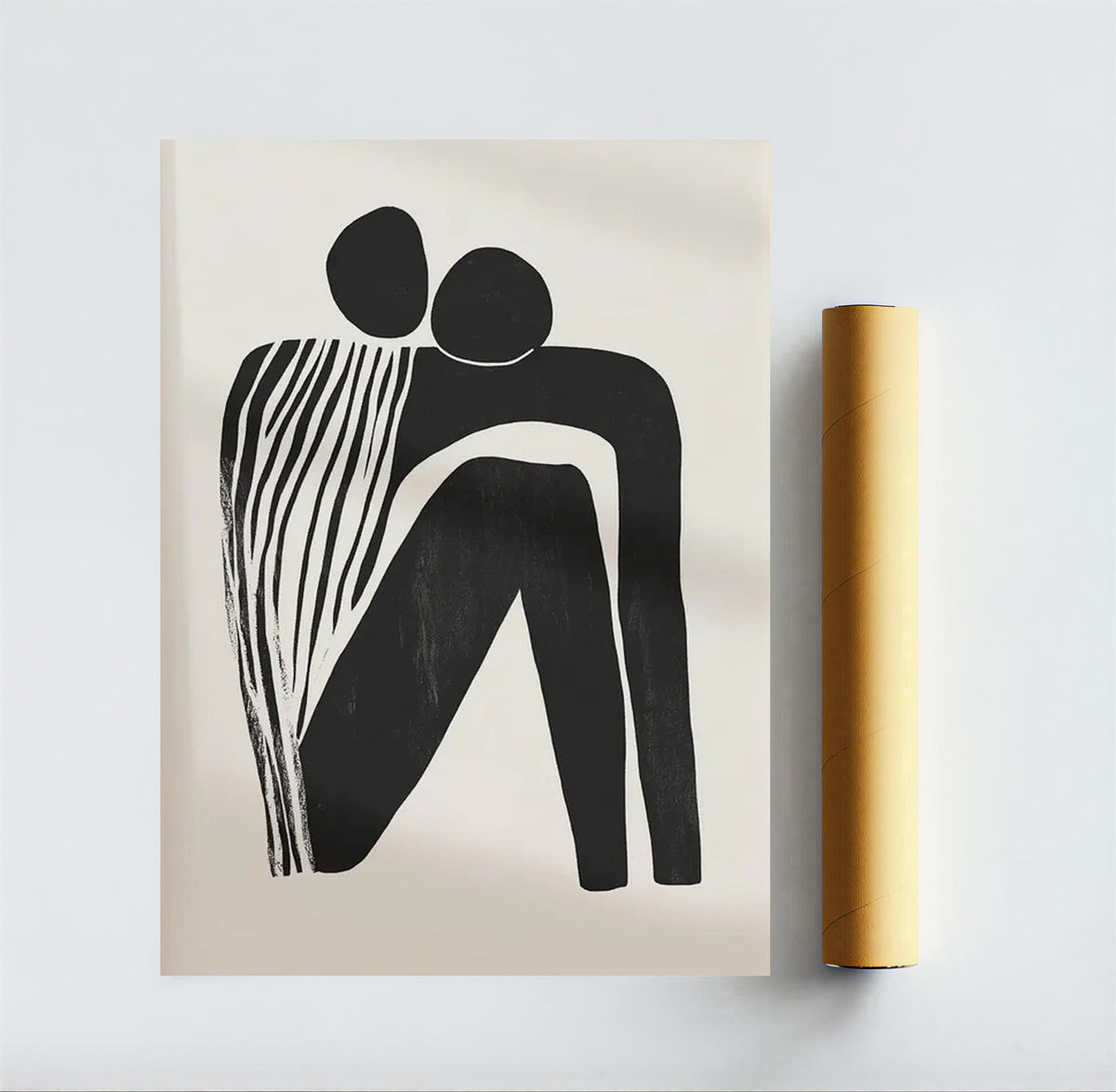 Lámina minimalista de figura abstracta
