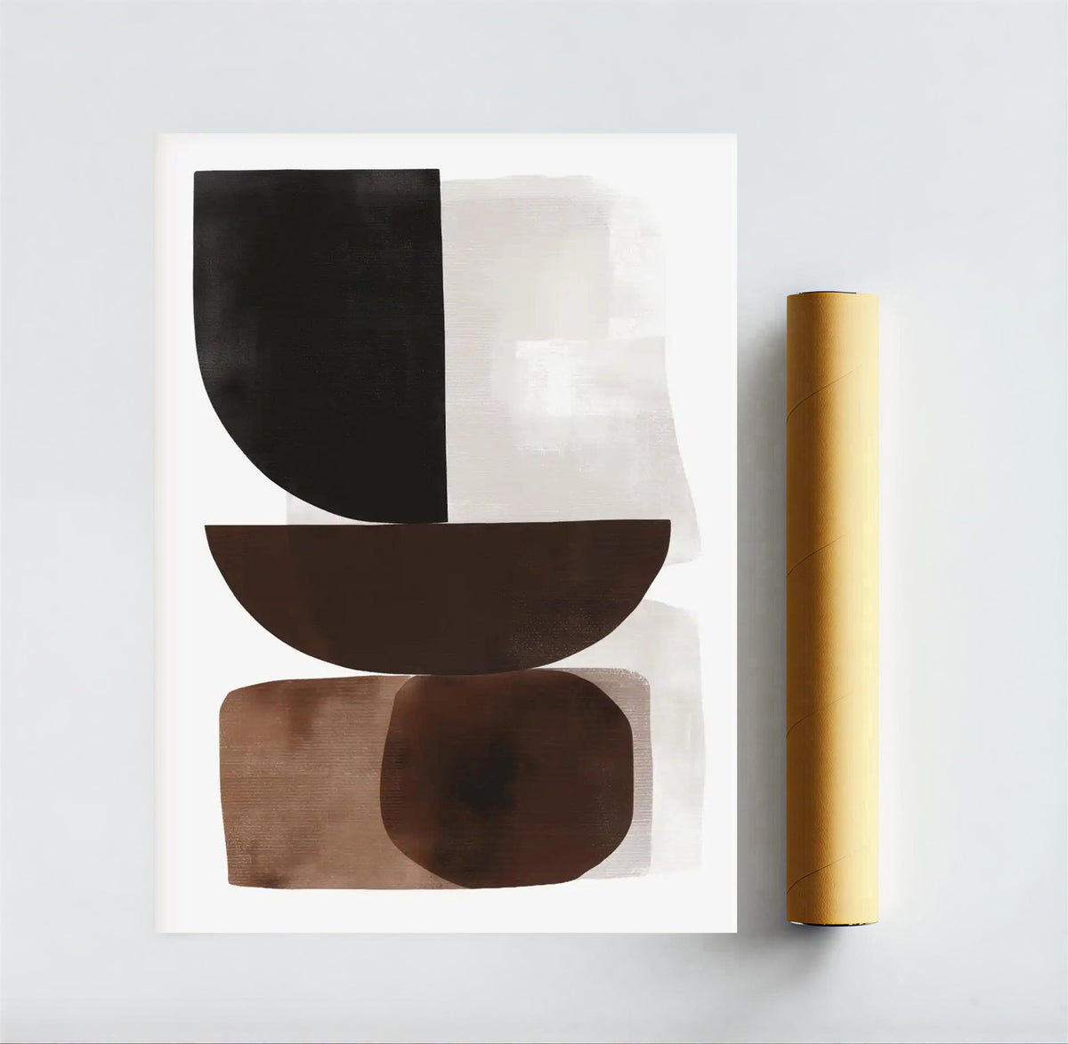 Arte abstracto de pared en tonos neutros