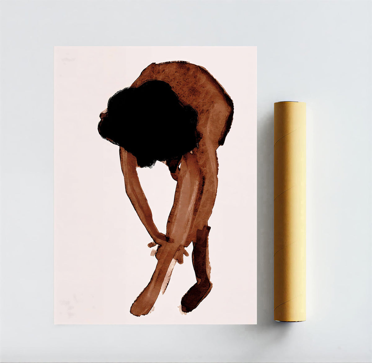 Lámina de figura abstracta en acuarela
