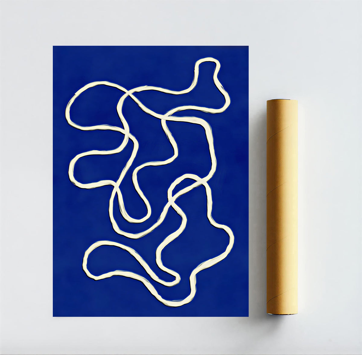 Lámina de arte abstracto azul