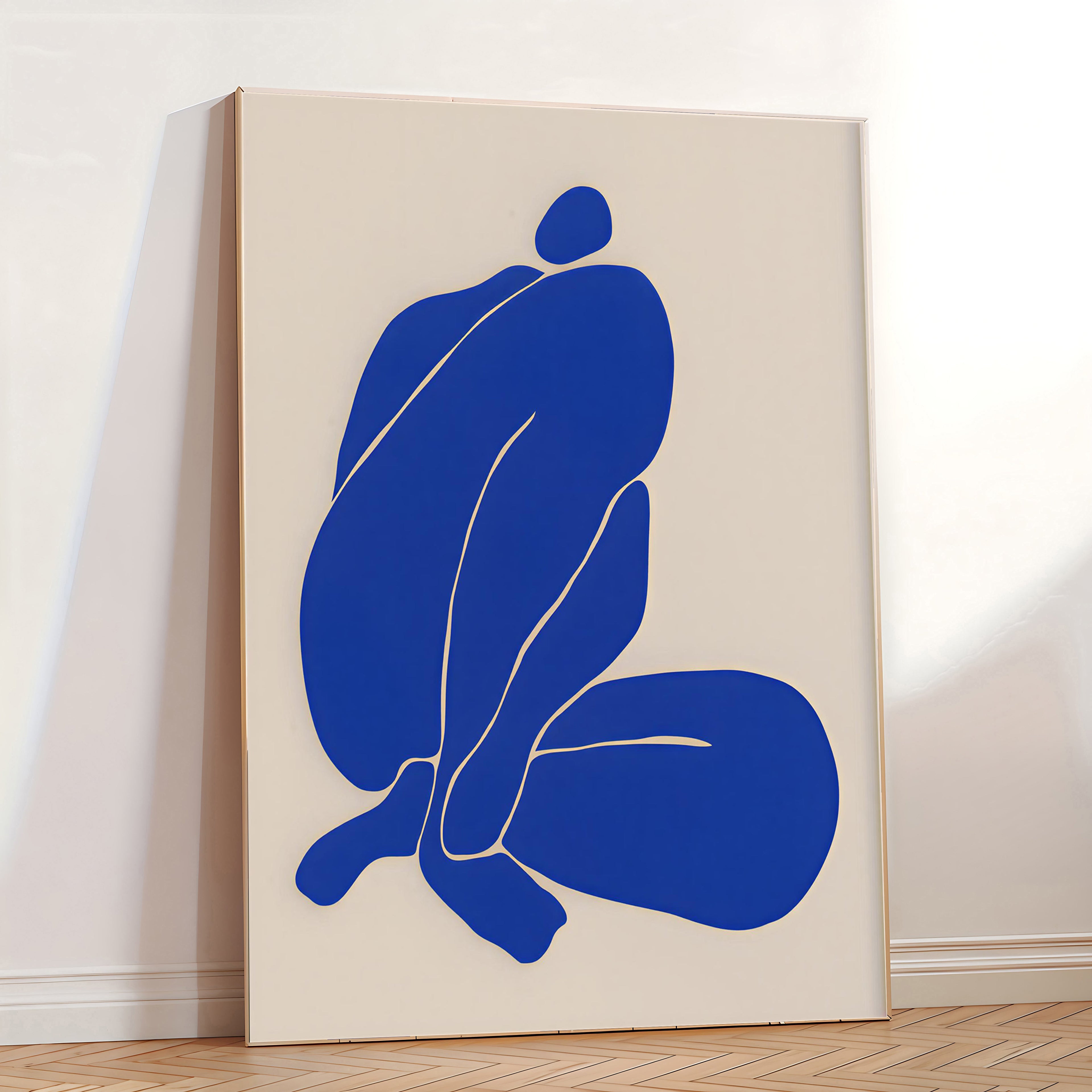 Lámina de figura abstracta en azul