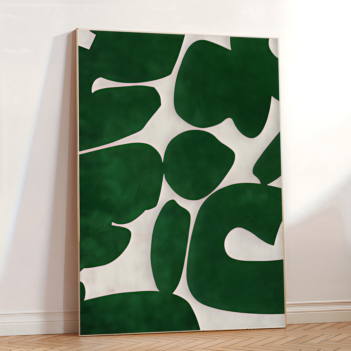 Lámina de arte abstracto verde