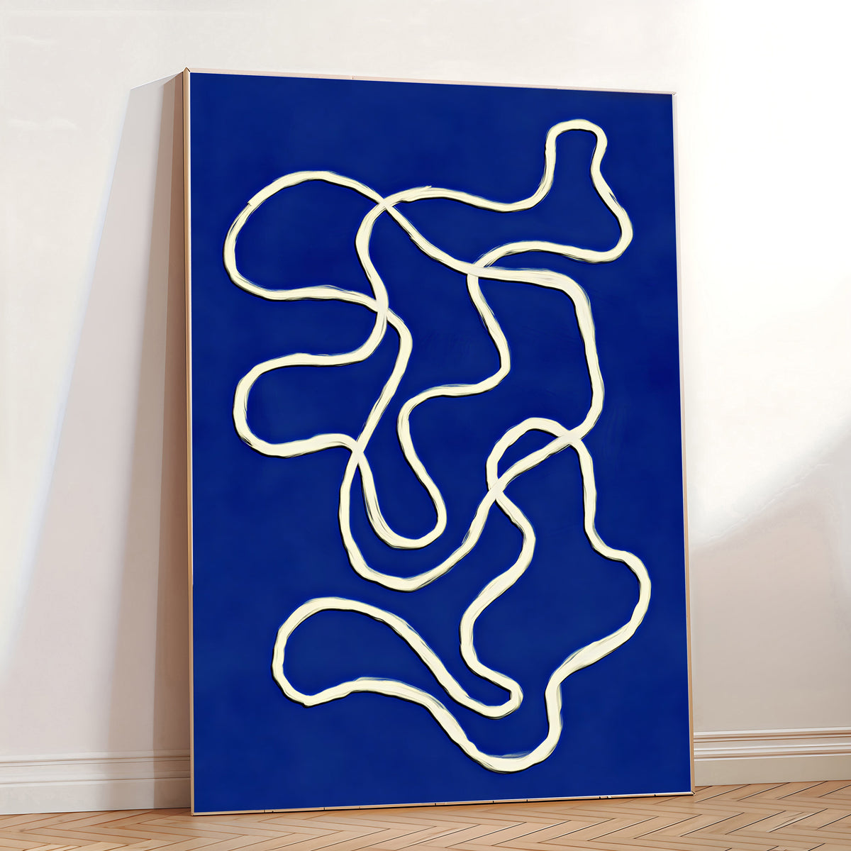 Lámina de arte abstracto azul