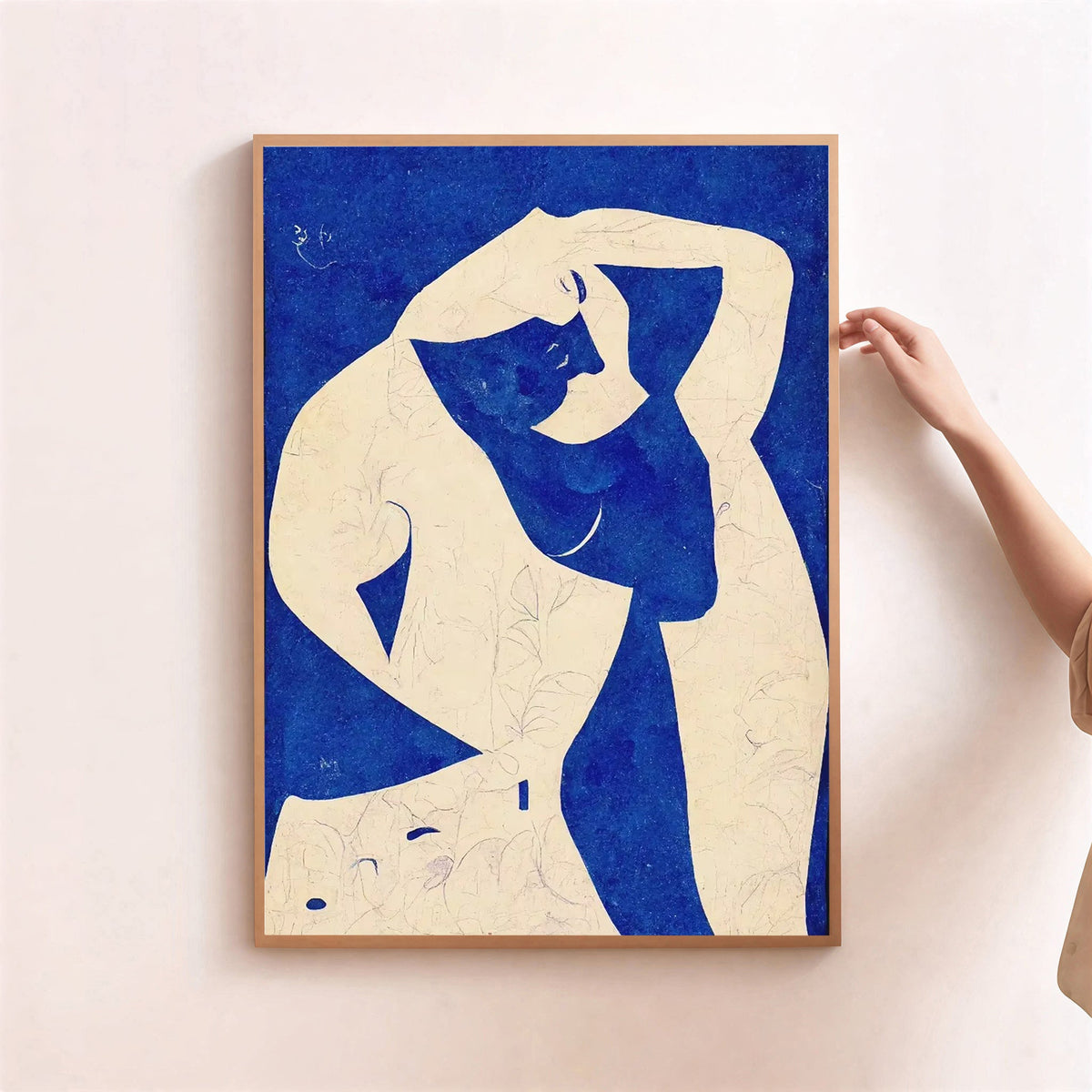 Lámina de desnudo abstracto en azul
