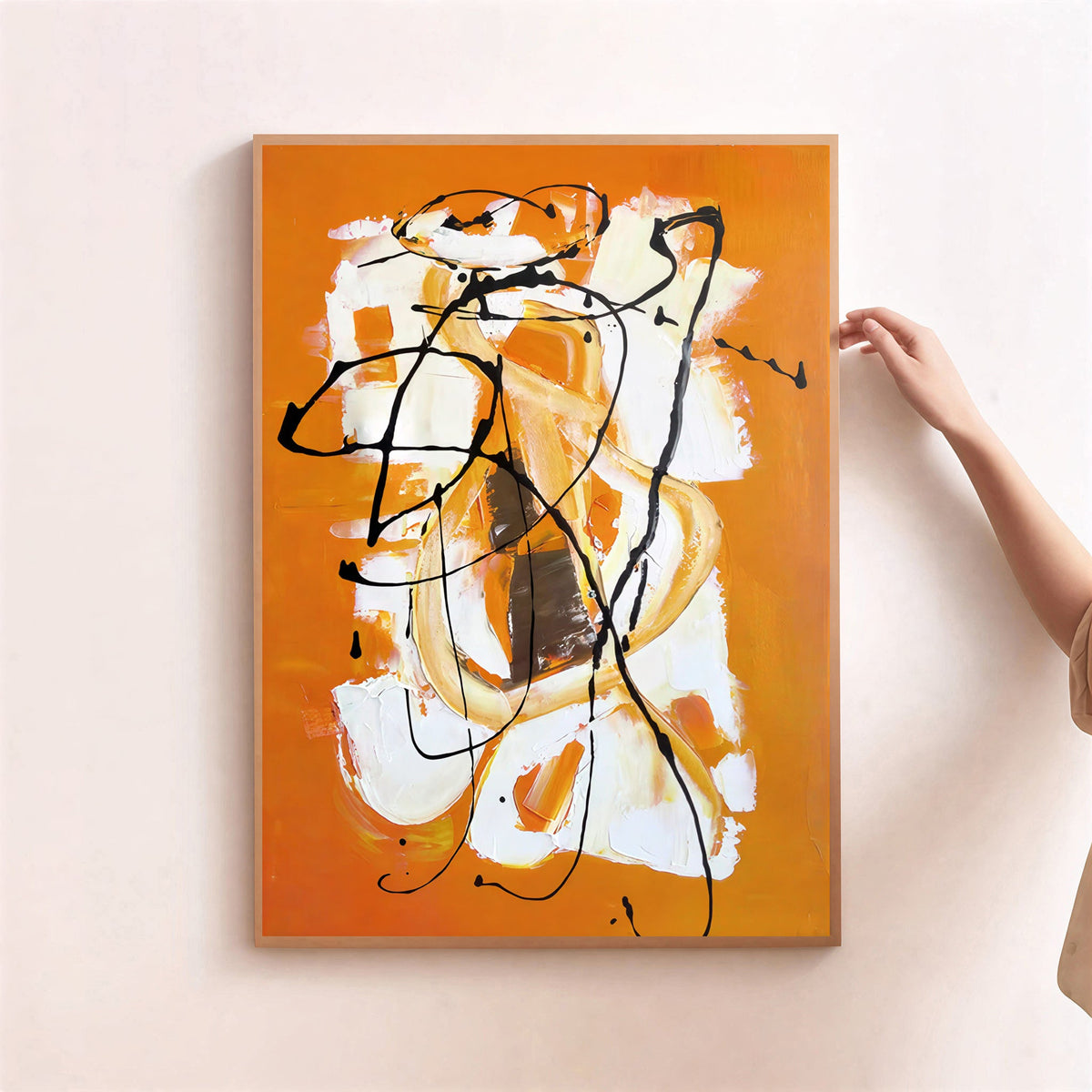 Lámina de arte abstracto naranja