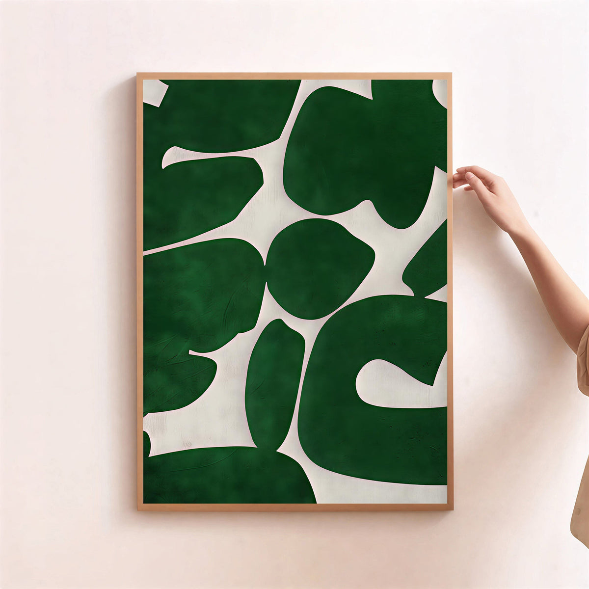 Lámina de arte abstracto verde