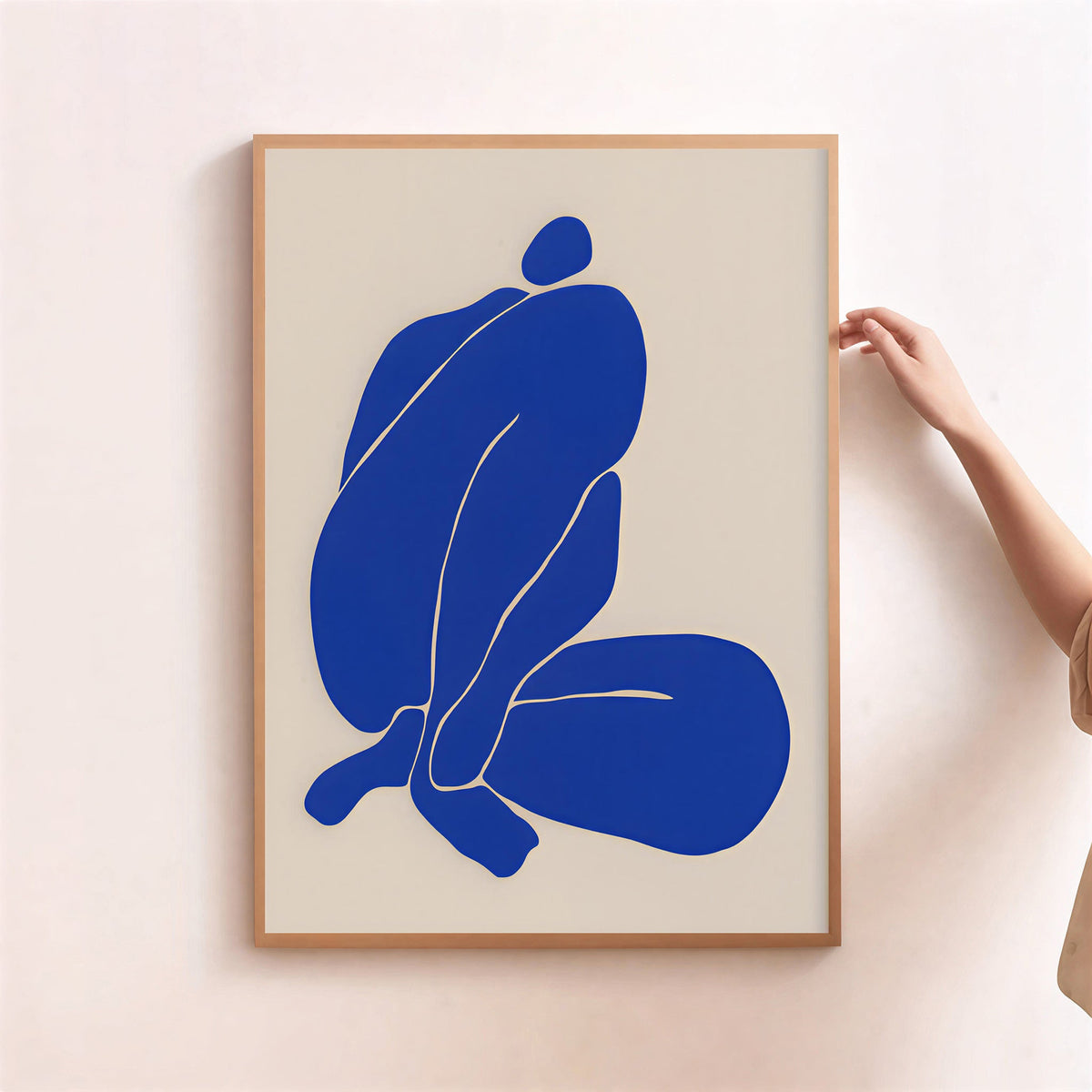 Lámina de figura abstracta en azul