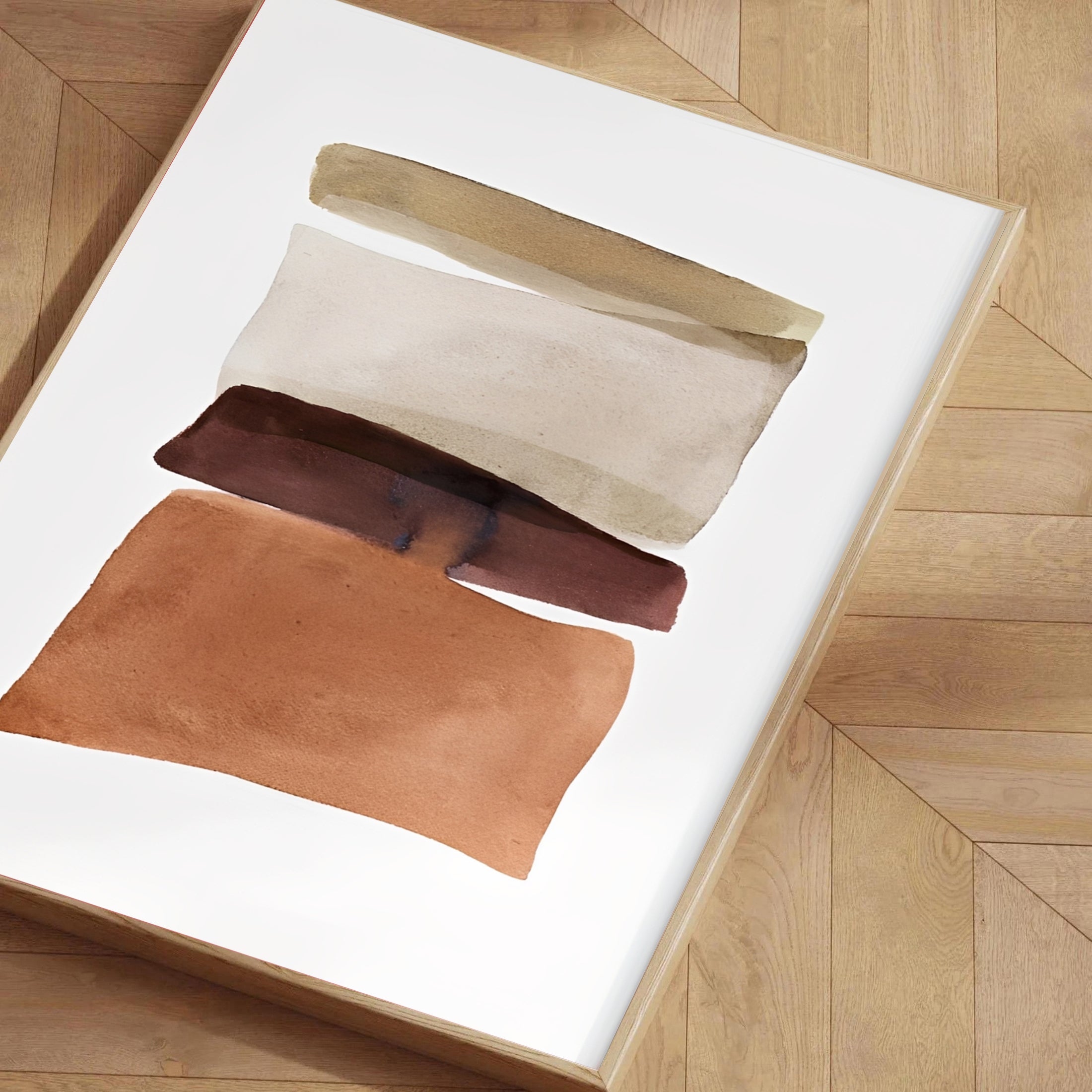 Lámina de arte abstracto en tonos neutros