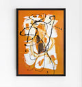 Lámina de arte abstracto naranja