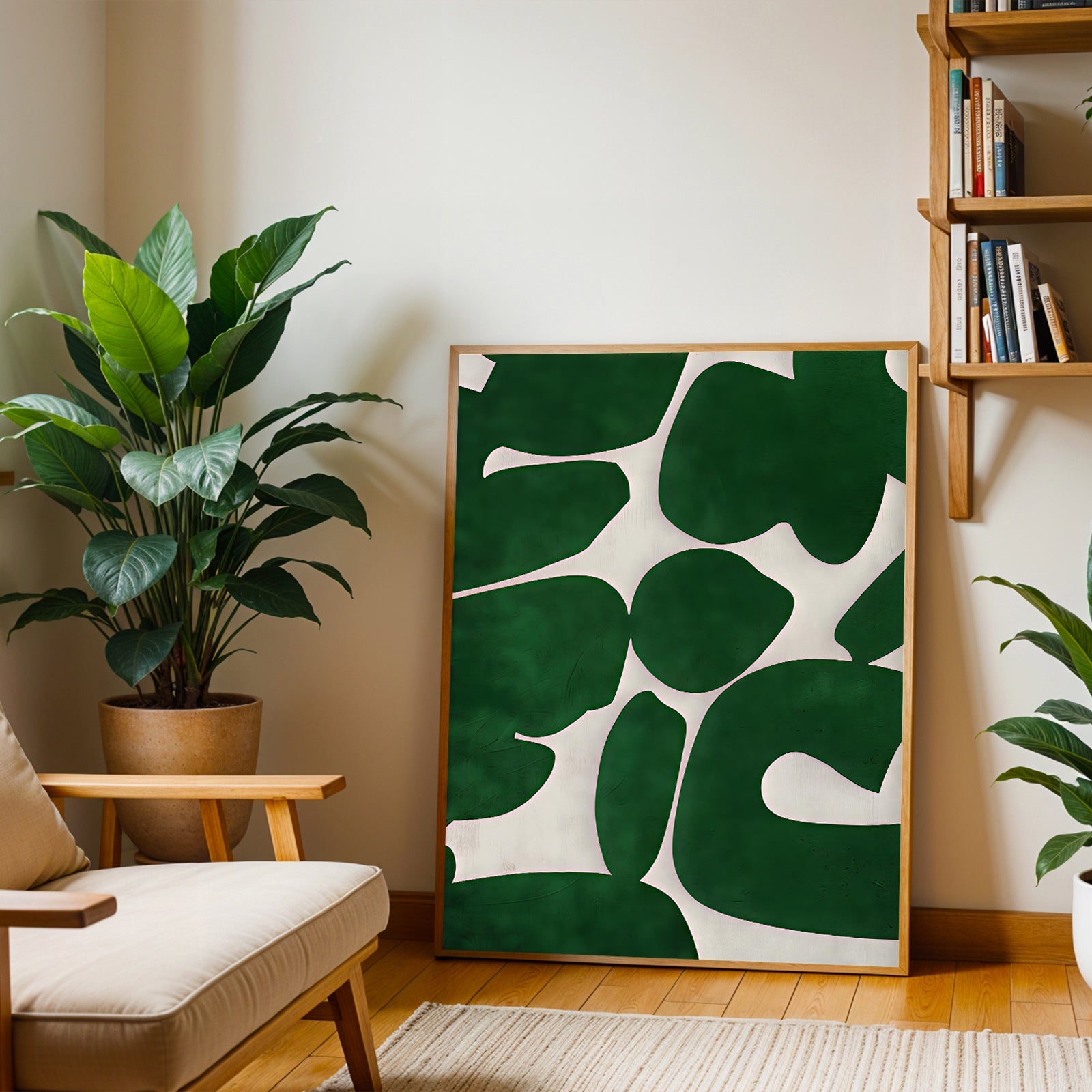 Lámina de arte abstracto verde